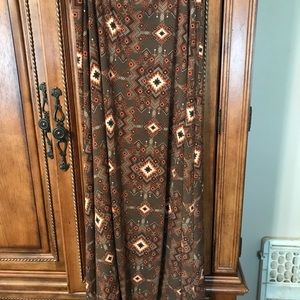 LulaRoe Maxi skirt Aztec print